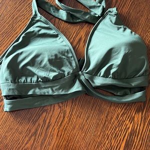 Olive green swimming suit top!